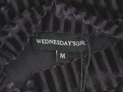 Womens UK Size M Wednesday's Girl Black Cropped T-Shirt