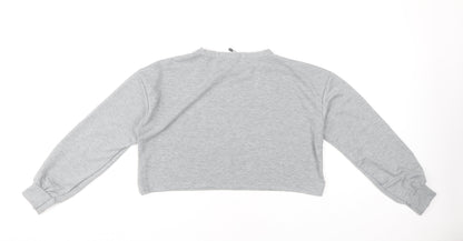 boohoo Women's Grey Lightweight Sweatshirt, Size 10