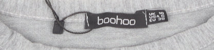 boohoo Women's Grey Lightweight Sweatshirt, Size 10