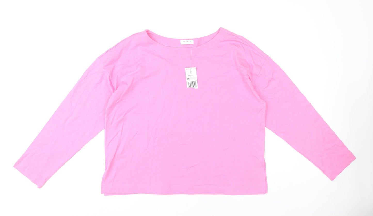 Papaya Women's Pink Long Sleeve Top L