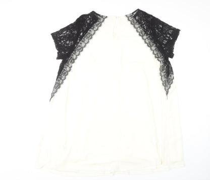 Simply Be Women's Black Ivory Lace Shift Dress Size 22