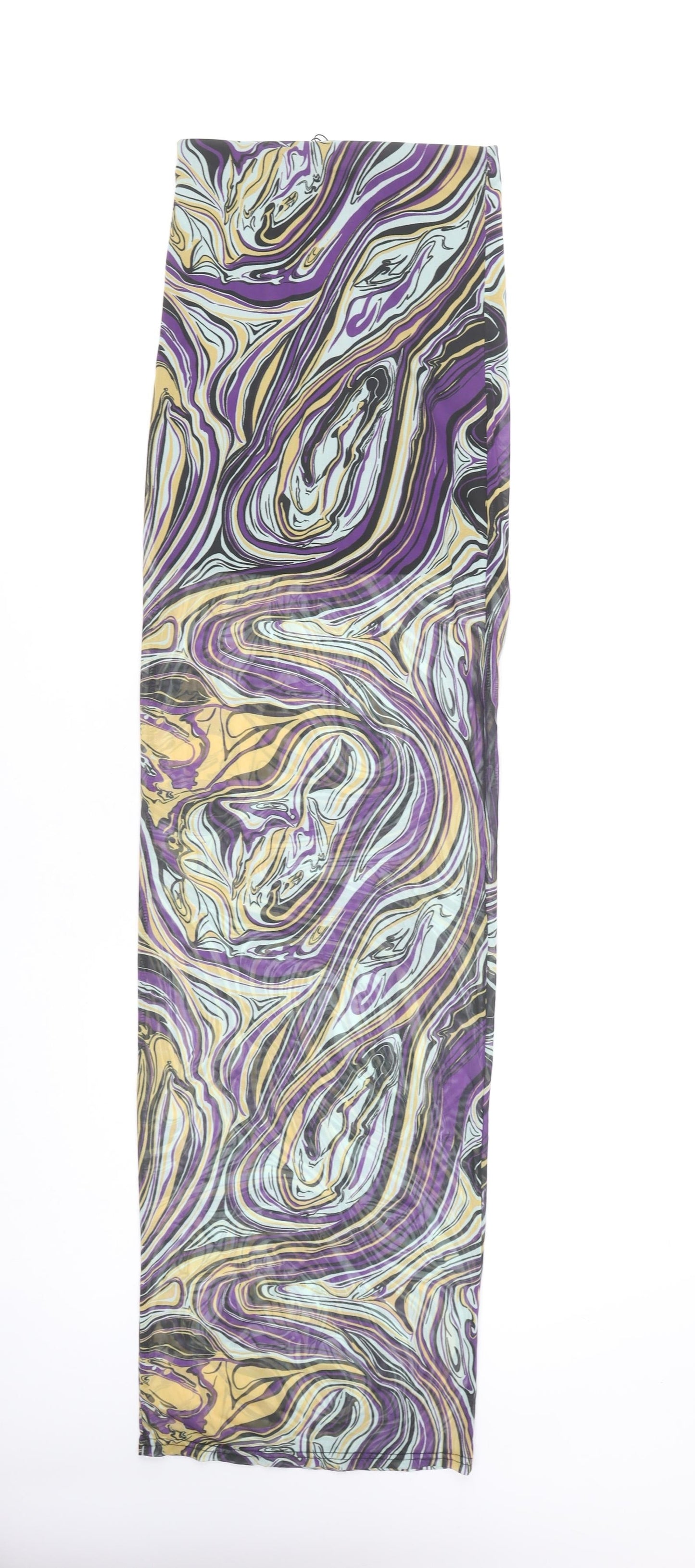 Missguided Women's Long Multicoloured Geometric Skirt, Size 8