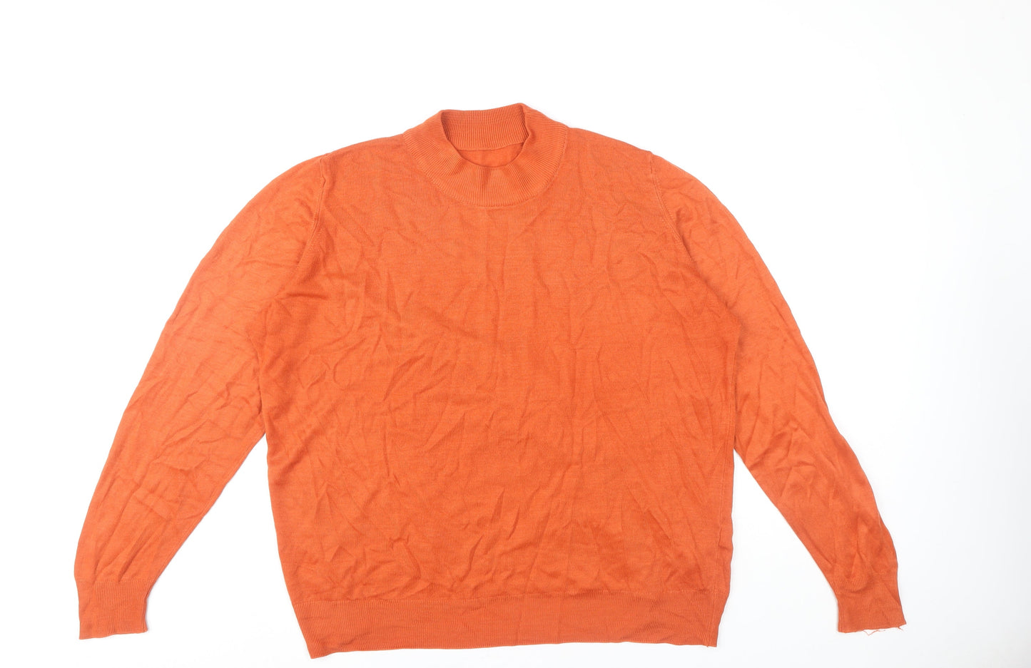 Womens UK Size 22 Marks and Spencer Orange Pullover Jumper