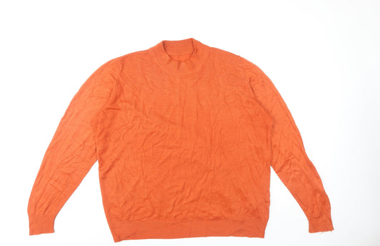 Womens UK Size 22 Marks and Spencer Orange Pullover Jumper