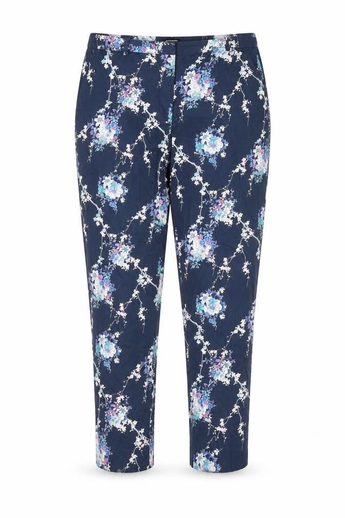 Womens UK Size 14 Oasis Regular Fit Casual Blue Trousers