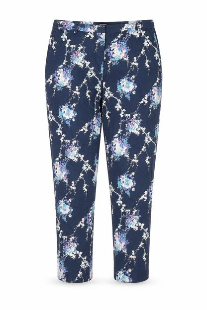 Womens UK Size 14 Oasis Regular Fit Casual Blue Trousers