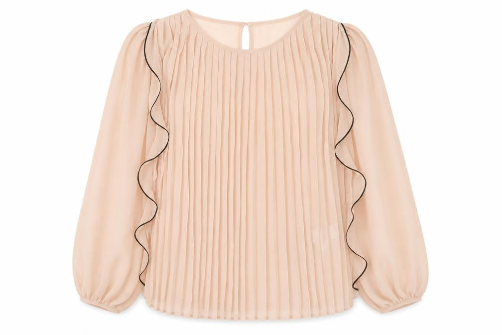 Womens UK Size 12 Zara Beige Basic Blouse