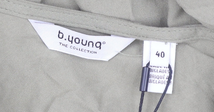 b.young Women's Green Flutter Sleeve Dress Size 12