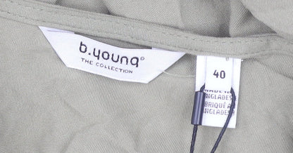 b.young Women's Green Flutter Sleeve Dress Size 12