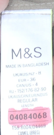 Marks and Spencer Women Beige Size 8 Skirt