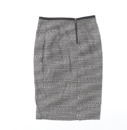 Tu Women's Grey Geometric Pencil Skirt Knee Length Workwear