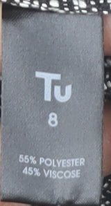 Tu Women's Grey Geometric Pencil Skirt Knee Length Workwear