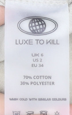 Luxe to Kill Women's Ivory Sweatpants Size 6