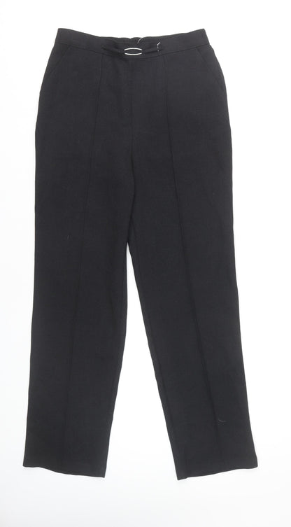 Womens UK Size 8 Papaya Regular Fit  Black Trousers