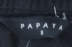 Womens UK Size 8 Papaya Regular Fit  Black Trousers