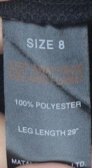 Womens UK Size 8 Papaya Regular Fit  Black Trousers