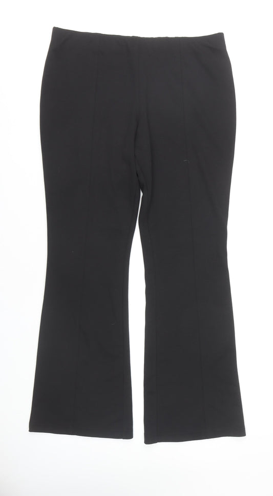 Red Herring Women's Black Flared Trousers Size 12