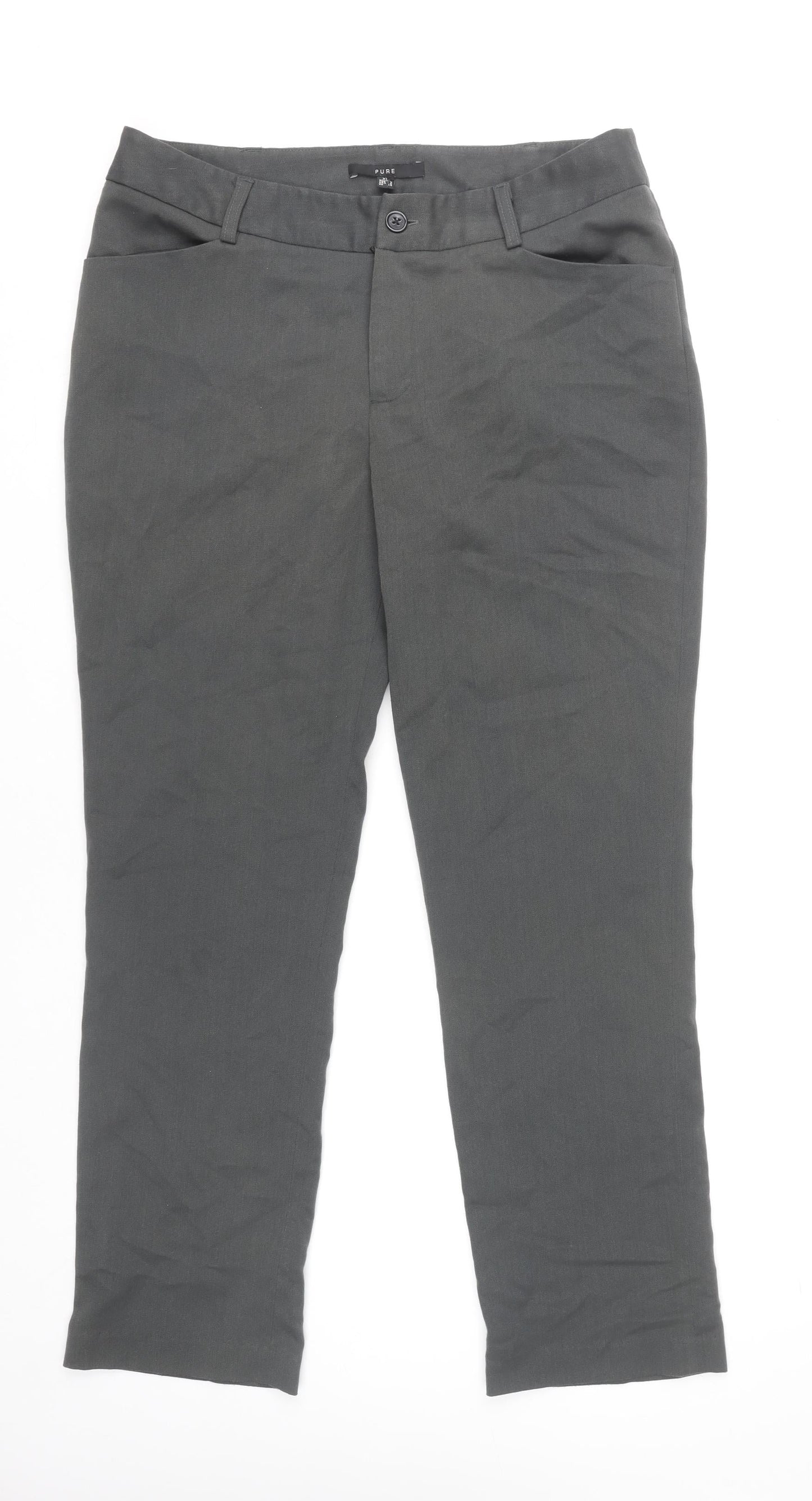 Womens UK Size XL Pure Regular Fit  Grey Trousers