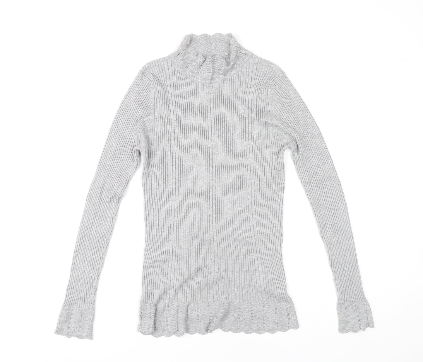Womens UK Size 14 Papaya Grey Pullover Jumper