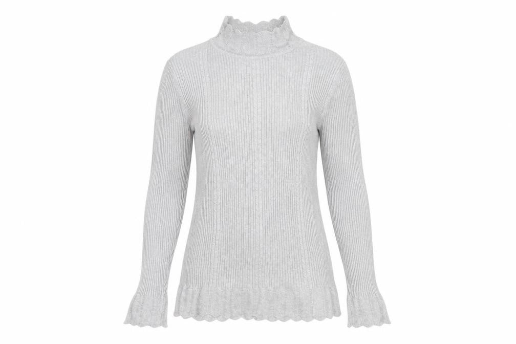 Womens UK Size 14 Papaya Grey Pullover Jumper