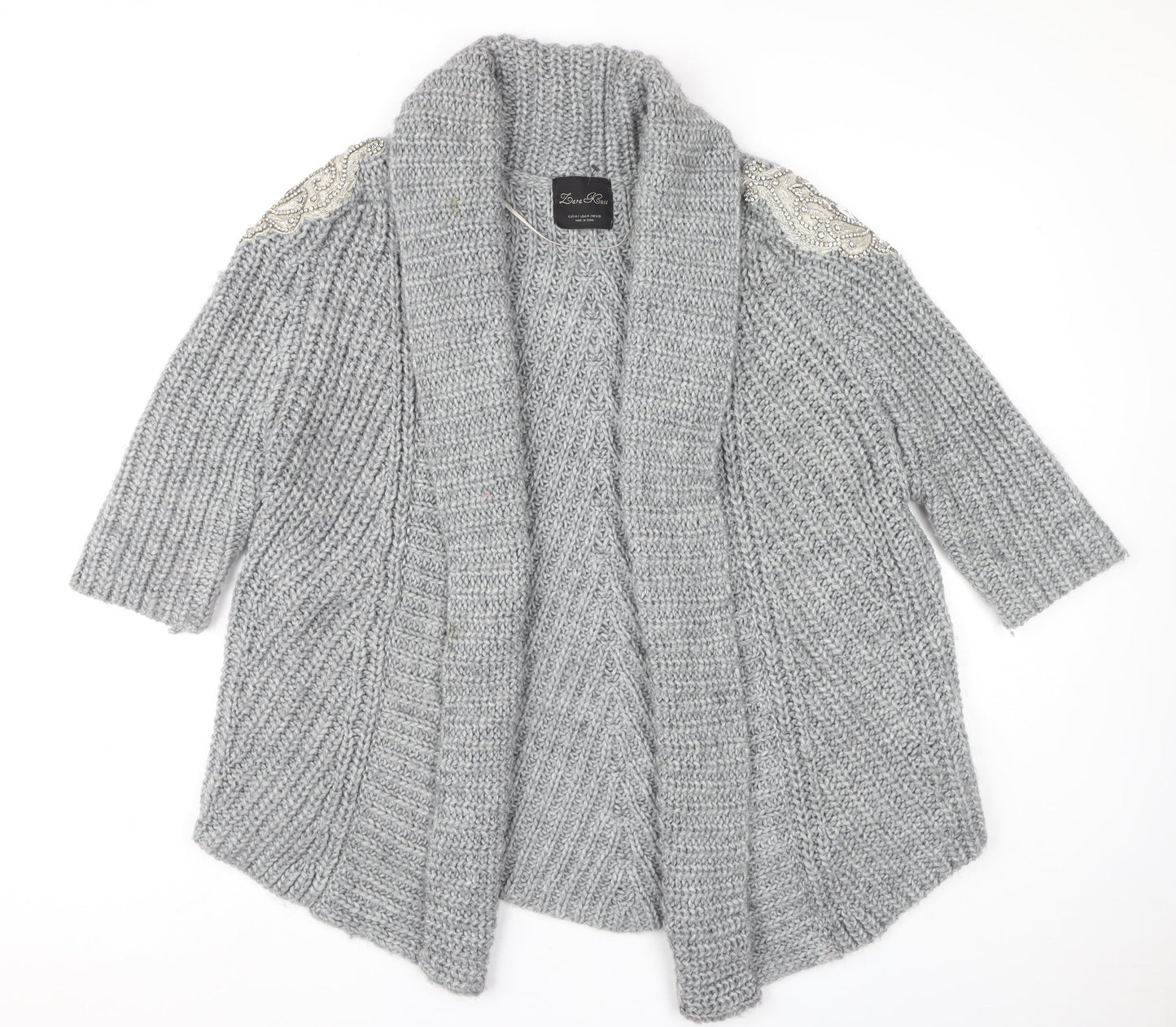 Womens UK Size 12 Zara Grey Cardigan Jumper