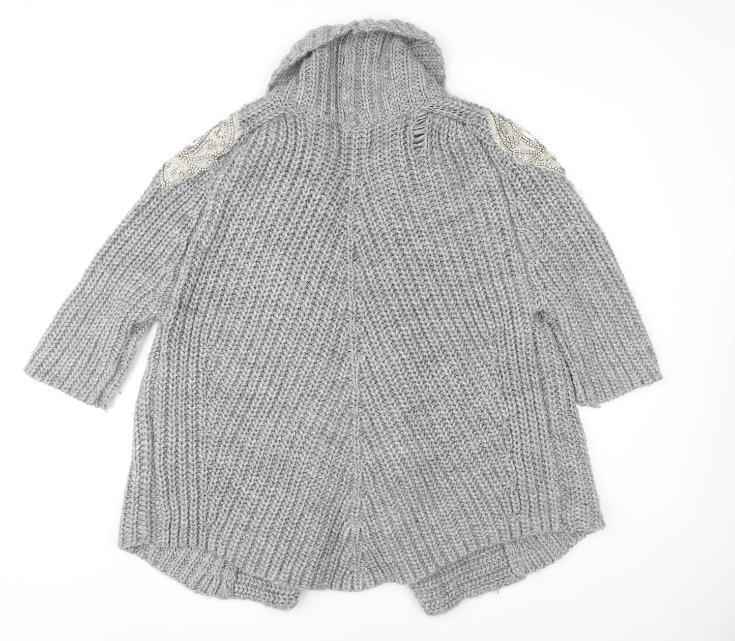 Womens UK Size 12 Zara Grey Cardigan Jumper