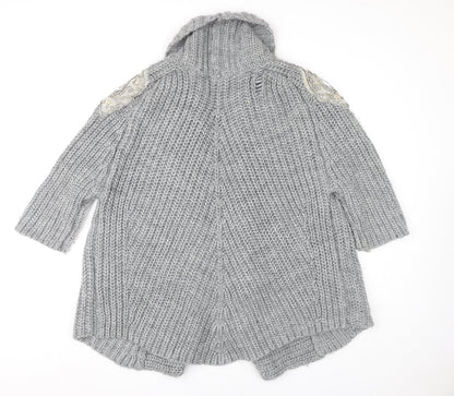Womens UK Size 12 Zara Grey Cardigan Jumper
