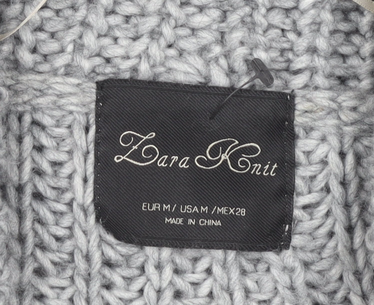 Womens UK Size 12 Zara Grey Cardigan Jumper
