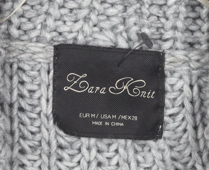 Womens UK Size 12 Zara Grey Cardigan Jumper