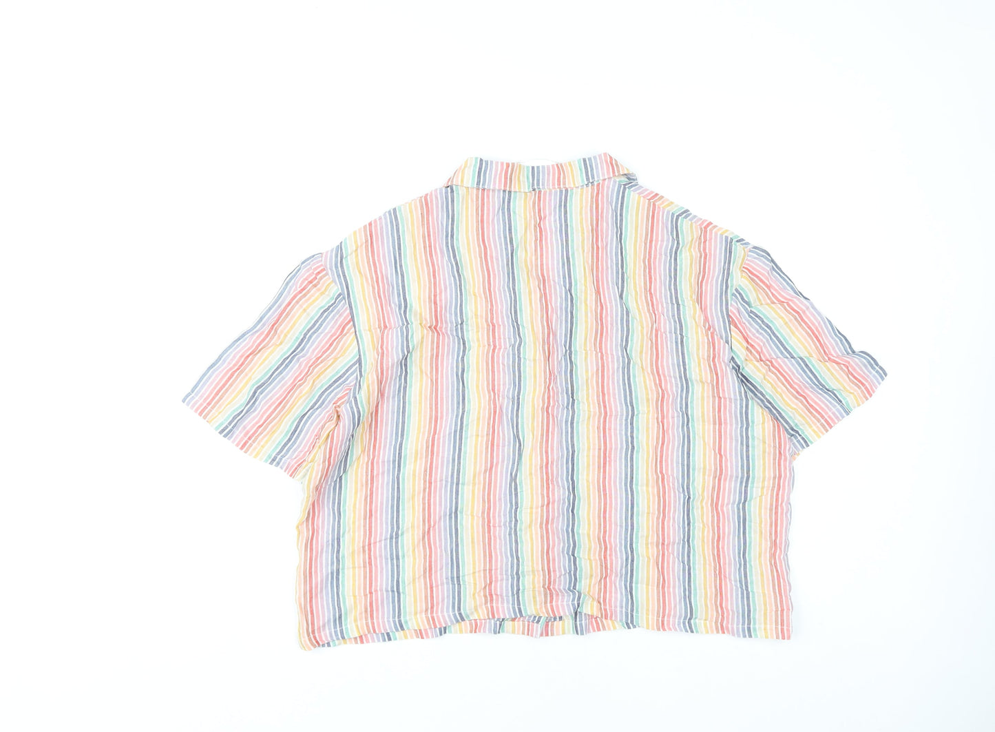 Tu Women's Multicoloured Striped Button-Up Shirt Size 16