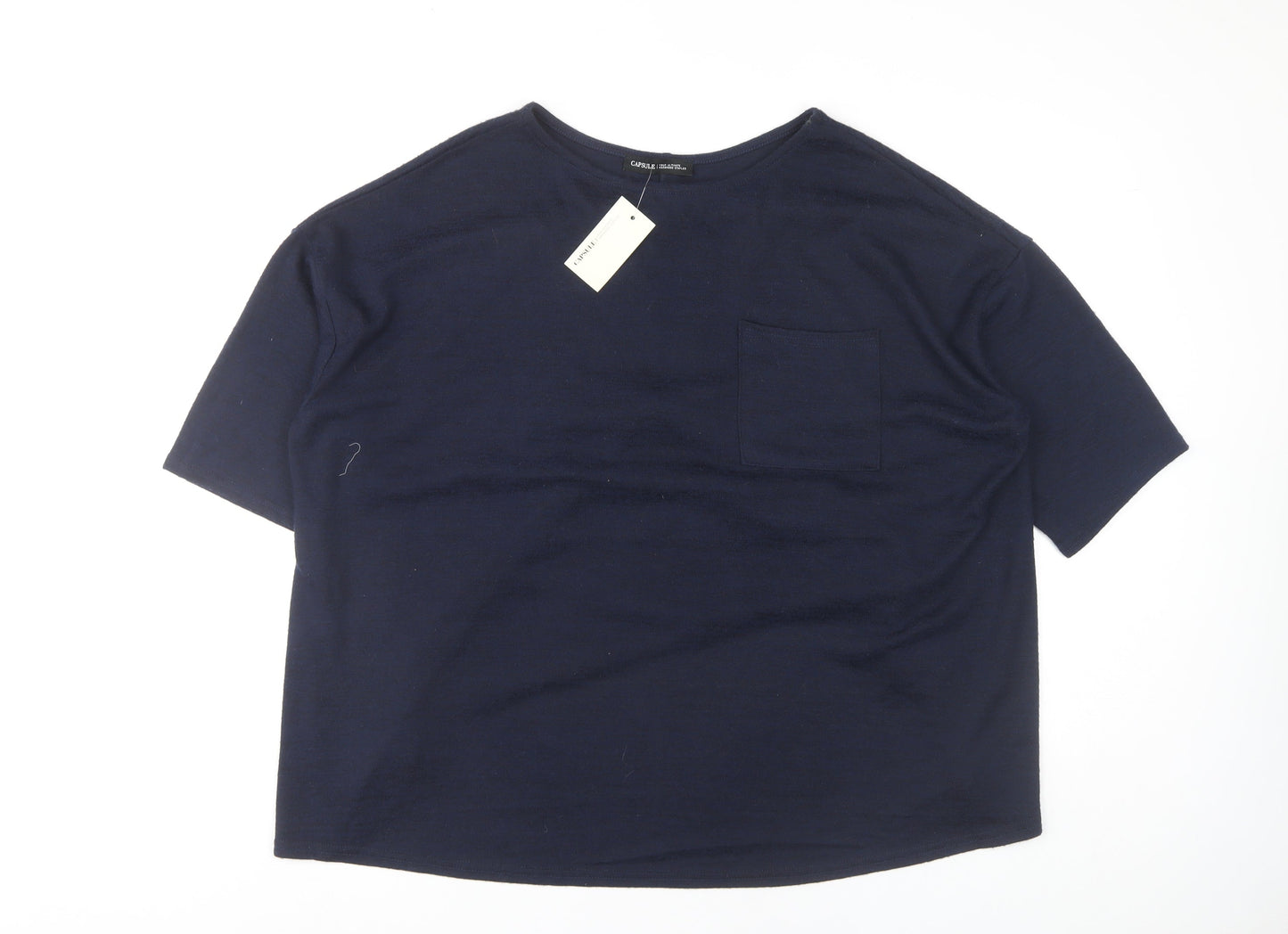 Capsule Women's Blue T-Shirt, Size 18, Casual Wear
