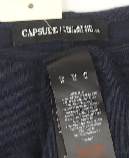 Capsule Women's Blue T-Shirt, Size 18, Casual Wear