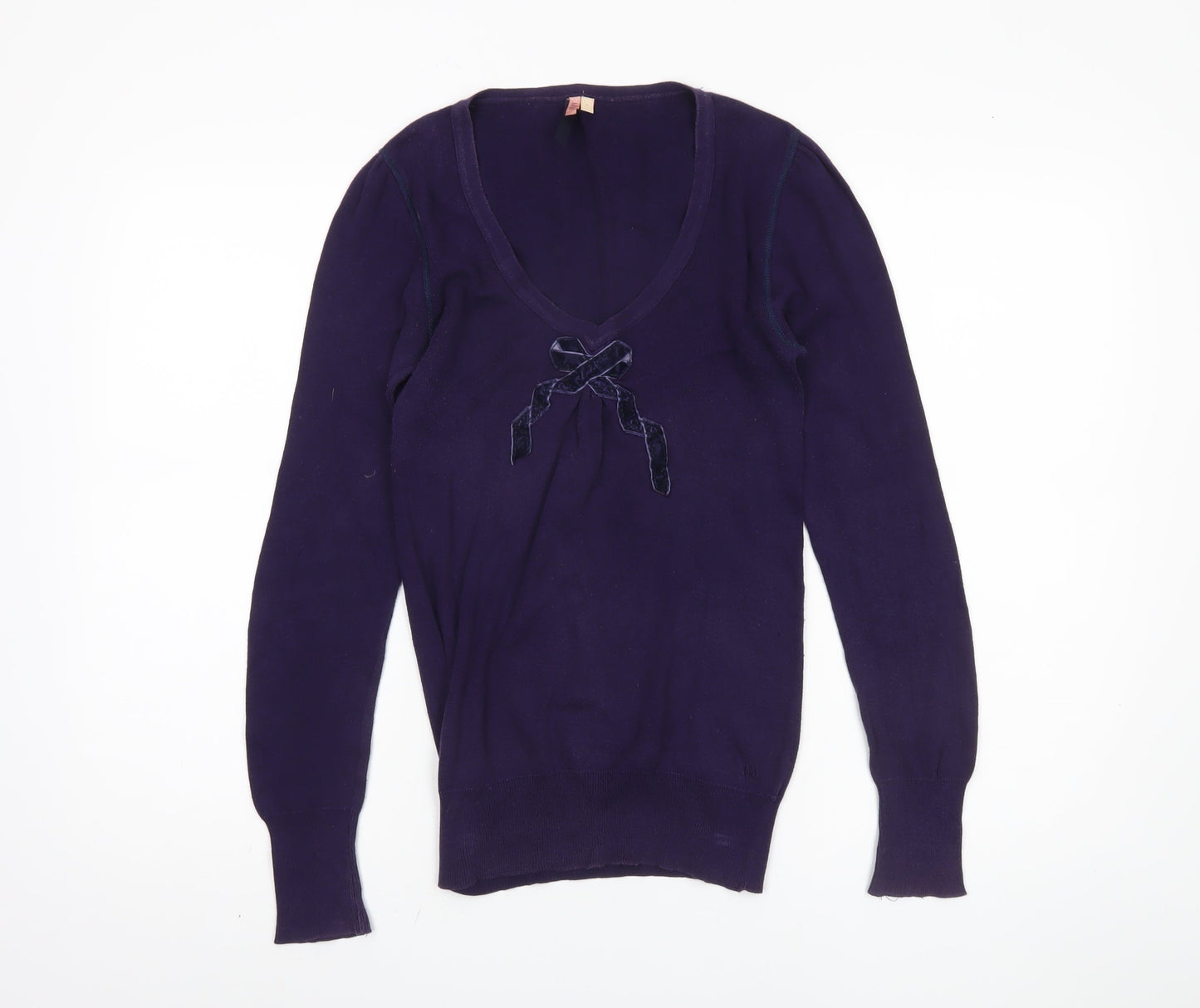 Womens UK Size S No Data Purple Pullover Jumper