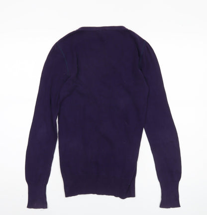 Womens UK Size S No Data Purple Pullover Jumper