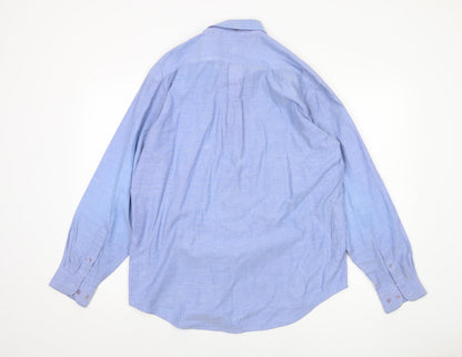Woods & Gray Men's Blue Button-Up Shirt 15.5