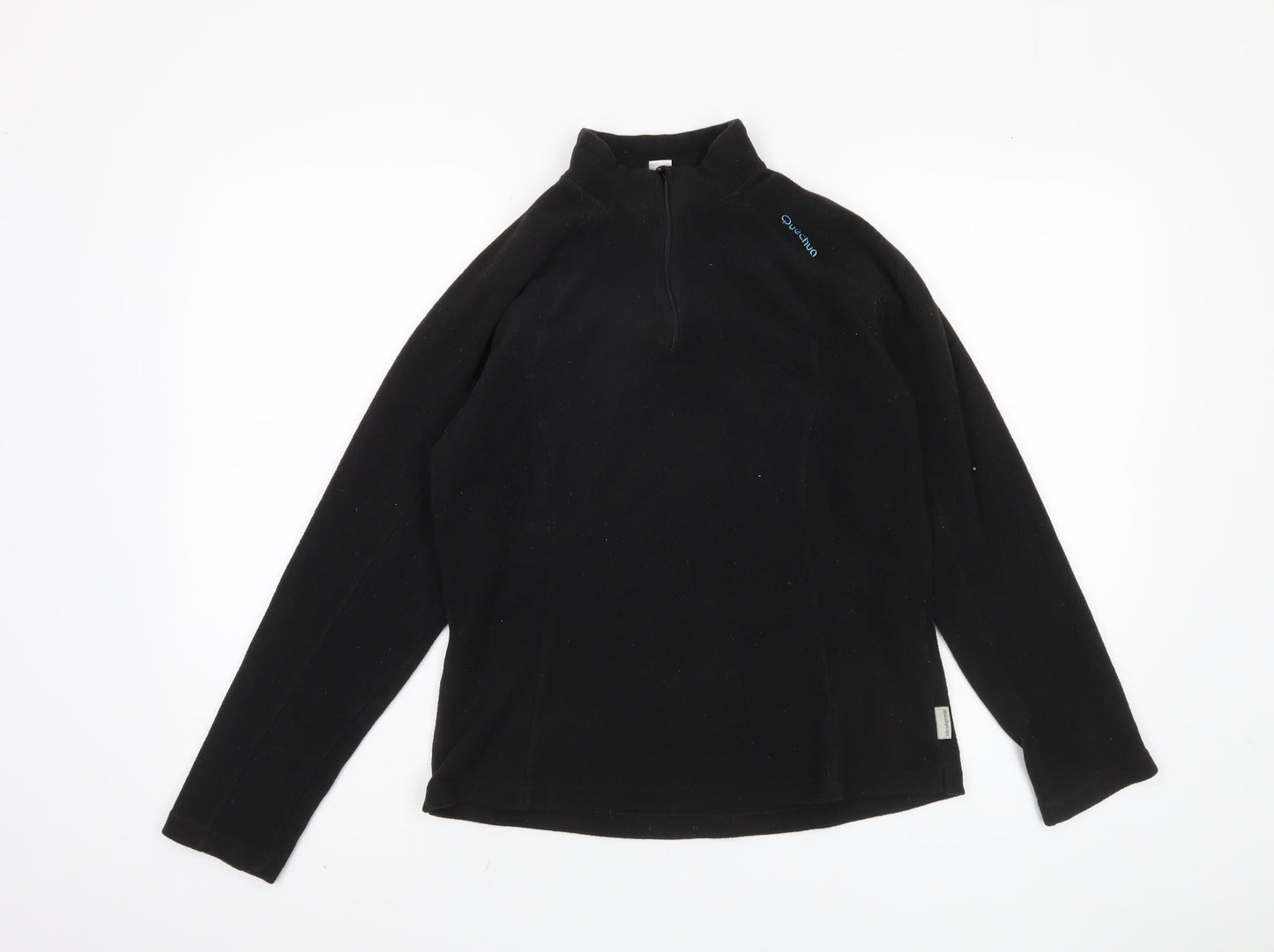 Oxylane Women's Black 1/4 Zip Fleece Sweatshirt - Size L