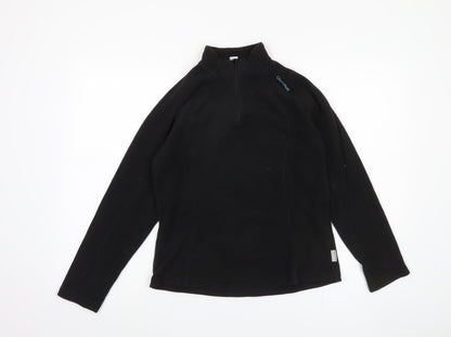 Oxylane Women's Black 1/4 Zip Fleece Sweatshirt - Size L