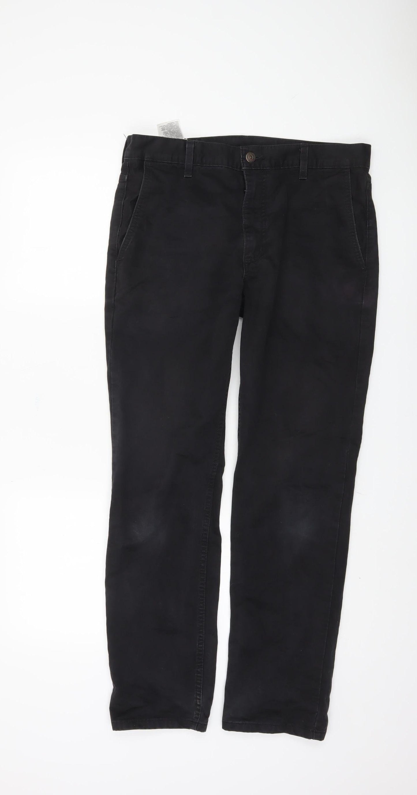 Levi Strauss Men's Black Chino Trousers Size 32L Regular