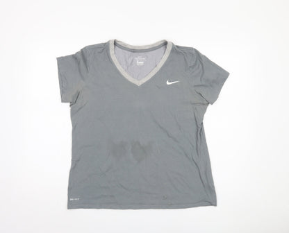 Womens UK Size M Nike Grey Basic T-Shirt