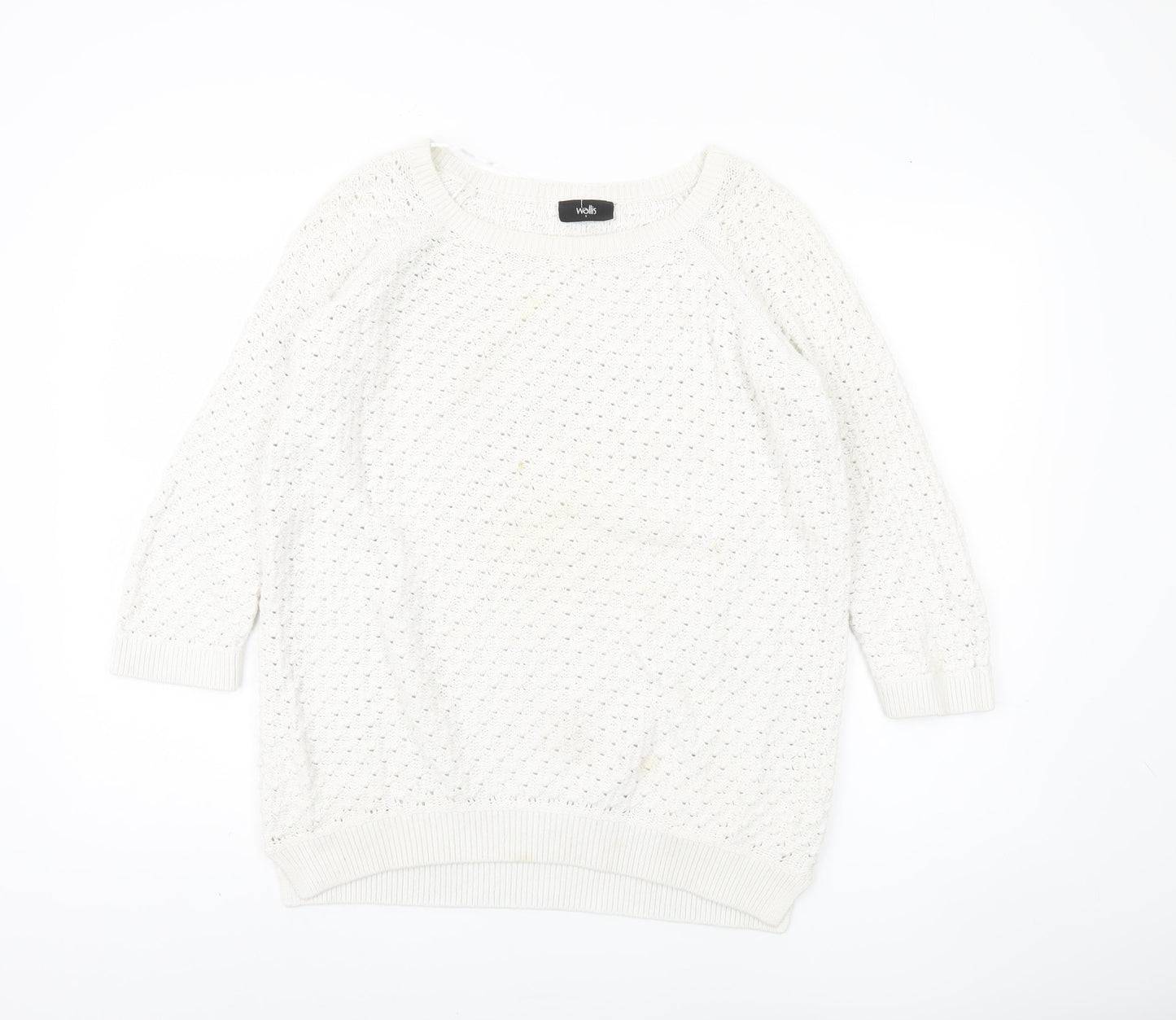 Womens UK Size S Wallis White Pullover Jumper