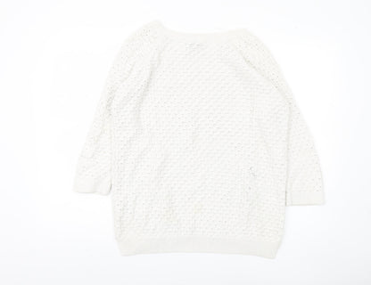 Womens UK Size S Wallis White Pullover Jumper