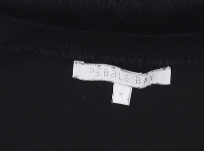 Womens UK Size S Pebble Bay Black Pullover Jumper