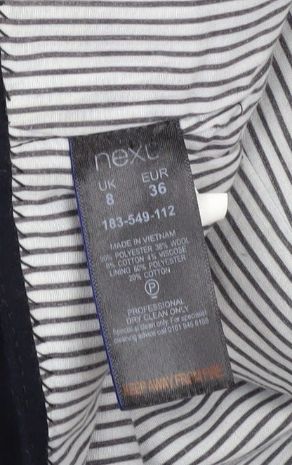 Womens UK Size 8 NEXT Black Overcoat