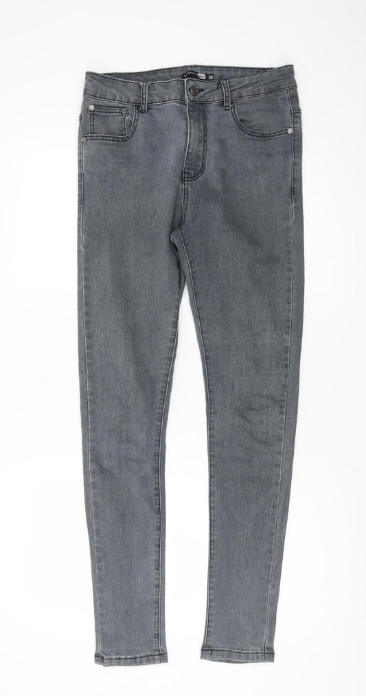 boohooMAN Grey Slim Fit Jeans for Men Size 30