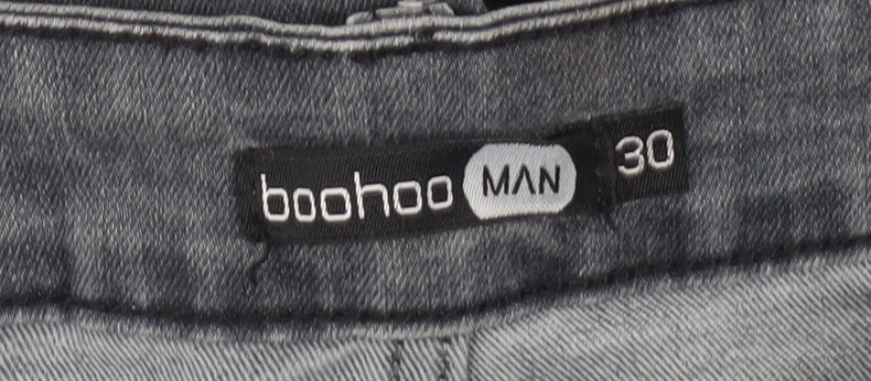 boohooMAN Grey Slim Fit Jeans for Men Size 30