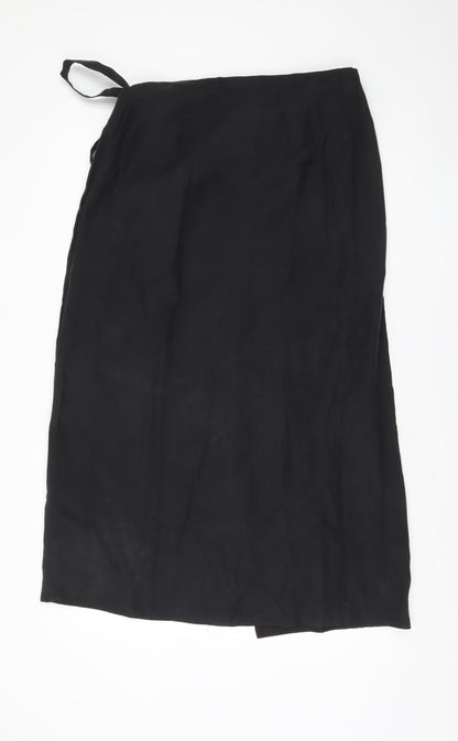 Marks and Spencer Women's Black Wrap Skirt Size 10