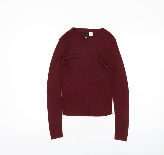 Womens UK Size XS H&M Red Pullover Jumper