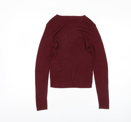 Womens UK Size XS H&M Red Pullover Jumper