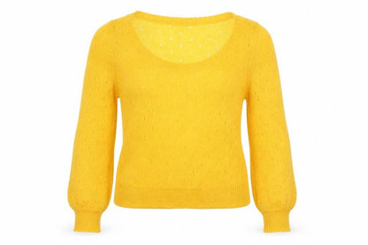 Front view of Divided Women's Yellow jumper, size 8