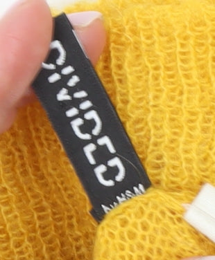 Womens UK Size 8 Divided Yellow Pullover Jumper